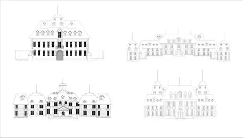 Sketch of the castle vector Stock Illustration