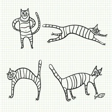 Sketch cat Stock Illustration