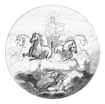 Sketch the ceiling of the Throne Room, the old city hall of Pari イラスト素材