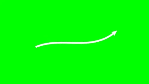 Sketch chalk hand drawn arrow right vertical pop green screen Stock Footage 344648336