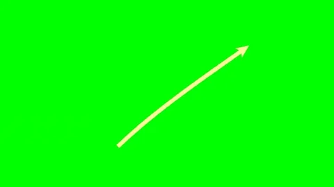 Sketch chalk hand drawn arrow bottom right pulse green screen Stock Footage 344648496