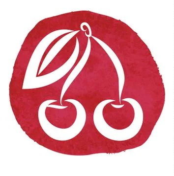 Sketch of cherry Stock Illustration