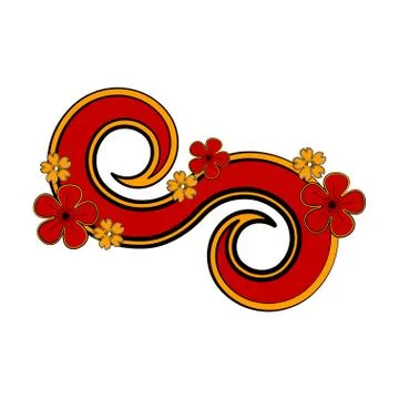 Sketch of a chines ornament イラスト素材