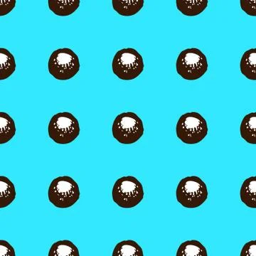 Sketch circles seamless pattern Stock Illustration