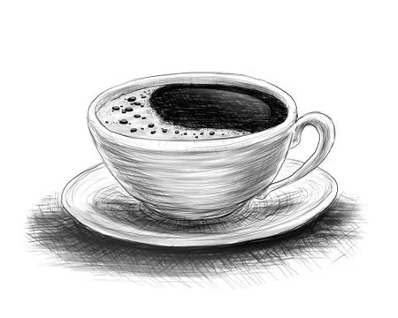 Sketch of coffee Stock Illustration