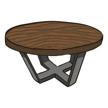 Sketch coffee table in loft style Stock Illustration