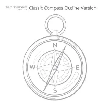 Sketch Compass. Stock Illustration