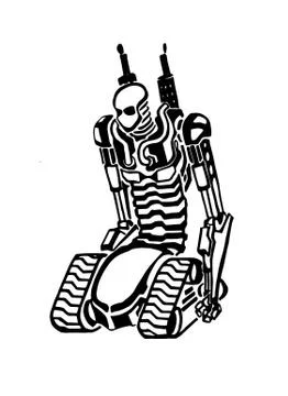 Sketch creative robot Stock Illustration
