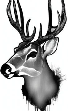 Sketch of a deer Stock Illustration