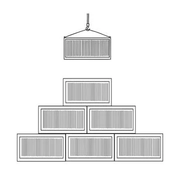 Sketch different containers. Hand drawn. vector set Stock Illustration