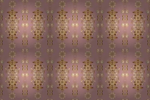 Sketch, doodle, scribble on brown, beige colors. Endless curl ornament. Can be u Stock Illustration