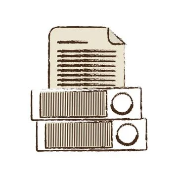 Sketch draw binders document folder office supplies Stock Illustration