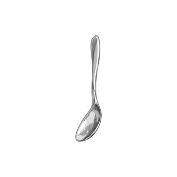 Sketch drawing of a spoon, kitchenware, cutlery vector hand drawn icon Stock Illustration