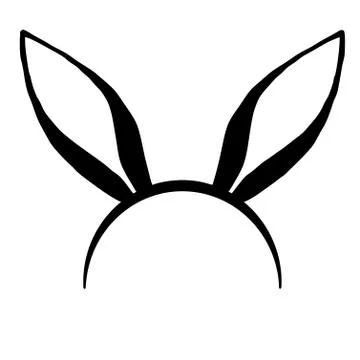 Sketch of the ears of the Easter bunny. 스톡 일러스트