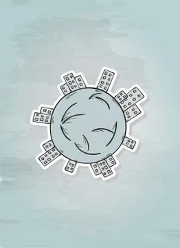 Sketch of the earth Stock Illustration