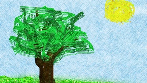 Sketch effect illustration Stock Footage 77963153