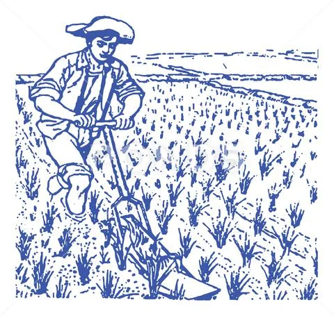 Vector black and white farmer with hayfork icon. Cute outline kid doing  agricultural work. Rural country character. Child gathering hay. Funny farm  illustration or coloring page . Stock Vector | Adobe Stock