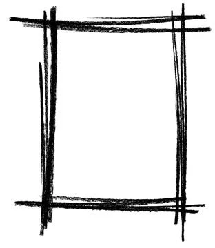 Sketch frame sketched frame with dark crayon in white back Copyright: xZoo... Stock Photos