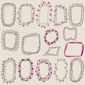Sketch of frames, hand drawing for your design. Stock Illustration