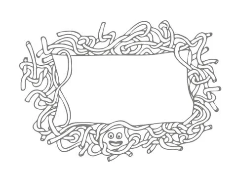 Sketch frames for text nodes as a pattern. Stock Illustration