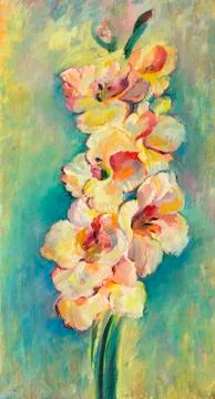 Sketch gladioli Stock Illustration