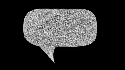 Sketch hand drawn style speech bubble Video stock 79666111