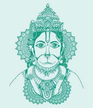 hanuman body sketch