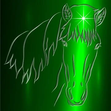 Sketch of Horse face Stock Illustration