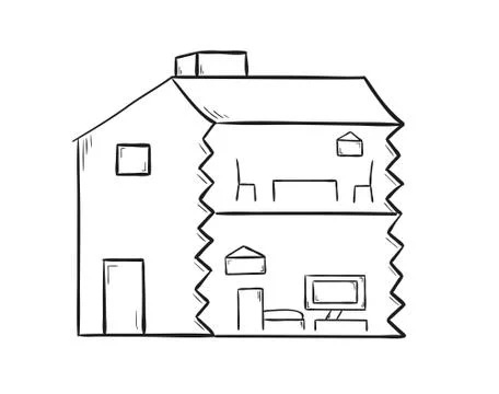 Sketch of the house イラスト素材