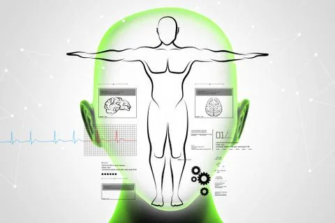 Sketch of human body Stock Illustration