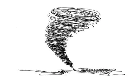 Sketch of the hurricane Stock Illustration