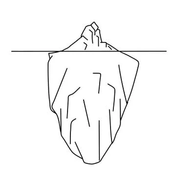 Sketch of iceberg Stock Illustration