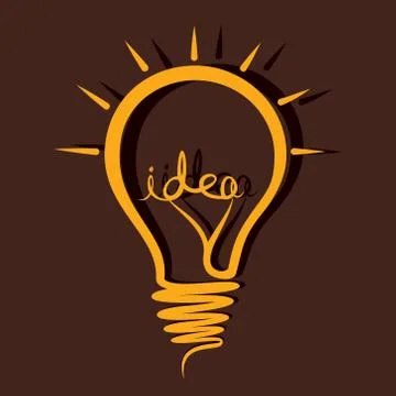 Sketch idea bulb vector Stock Illustration