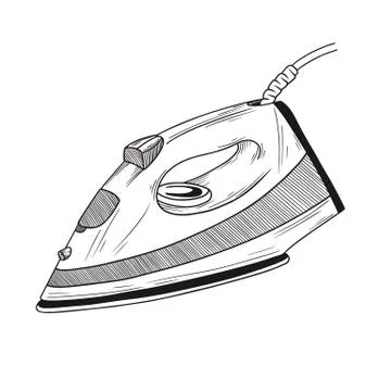 Sketch iron on a white background. Vector illustration Stock Illustration