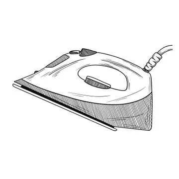Sketch iron on a white background. Vector illustration Stock Illustration