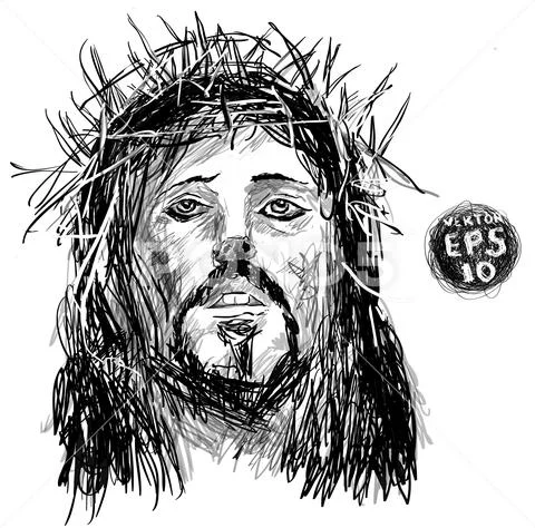 Pencil artwork of jesus christ on Craiyon