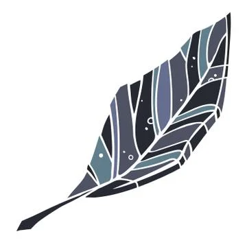 Sketch leave element Stock Illustration