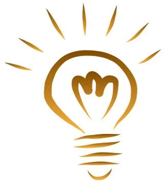 Sketch of light bulb  vector Stock Illustration