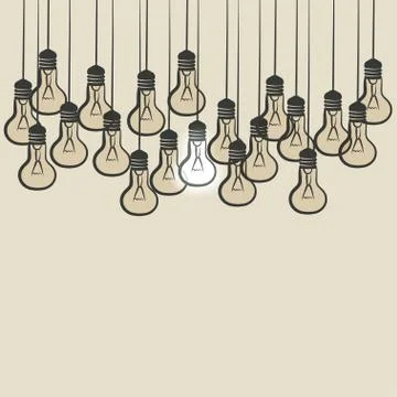 Sketch lightbulb background Stock Illustration
