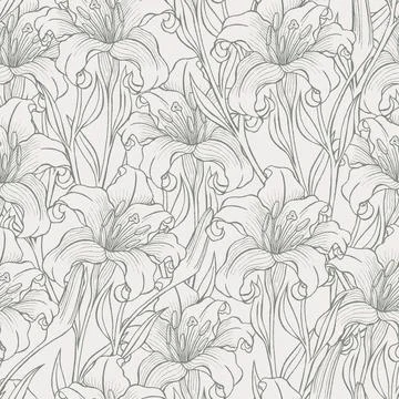 Sketch lilies Ilustración de archivo