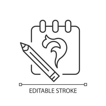 Sketch linear icon Stockillustratie