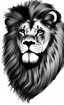 Sketch of a lion Stock Illustration