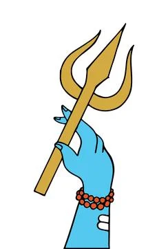 Sketch of Lord Shiva design elements outline editable illustration Stock Illustration