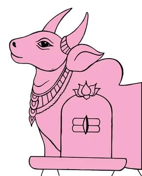 Sketch of Lord Shiva design elements outline editable illustration Stock Illustration