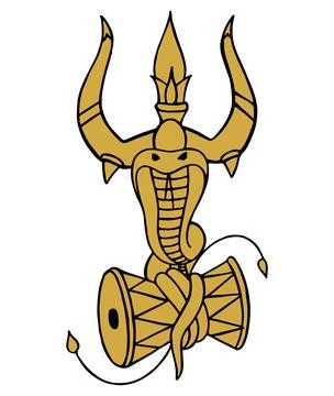 Sketch of Lord Shiva design elements outline editable illustration Stock Illustration