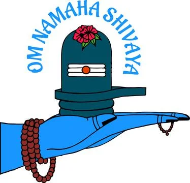 Sketch of Lord Shiva design elements outline editable illustration Stockillustratie