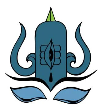 Sketch of Lord Shiva design elements outline editable illustration 스톡 일러스트