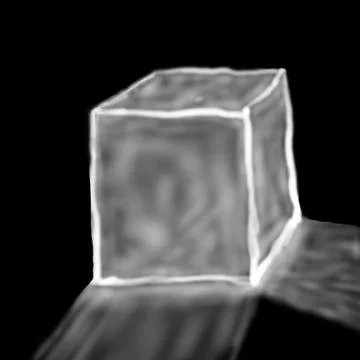 Sketch of a luminous cube. Illustration Stock Illustration