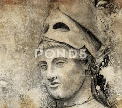 Sketch made with digital tablet of general pericles Stock Illustration