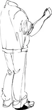 Sketch of a man Stock Illustration